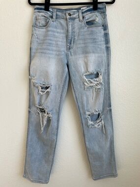 eunina • Light Blue Distressed Rocky High Rise Boyfriend Jeans • 5